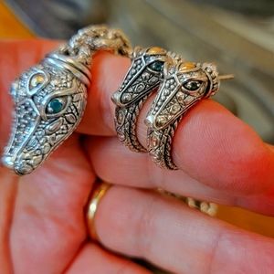 Jai John Hardy crocodile earrings only.  croco, crock, alligator Super Rare